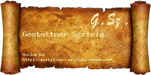 Gestettner Szilvia névjegykártya