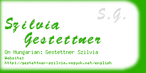 szilvia gestettner business card